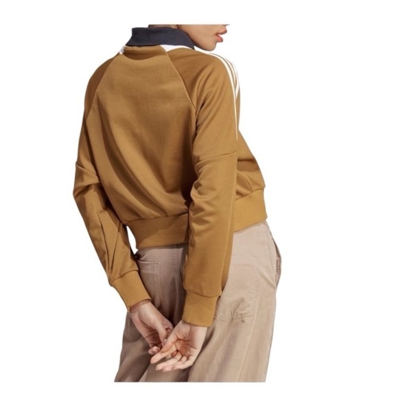 Women's Adidas House Of Tiro Suit Up Track Polo Collared Sweatshirt Sz Small - Picture 2 of 8